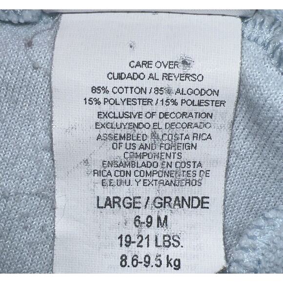 Carter's Vintage Blue Puppy Baby 6-9 M 1pc Sleeper Outfit Terry Embroidered Boy - Picture 5 of 7